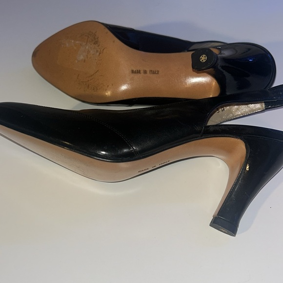FERRAGAMO SIZE 7 KITTEN HEEL SLING BACKS - Picture 6 of 6